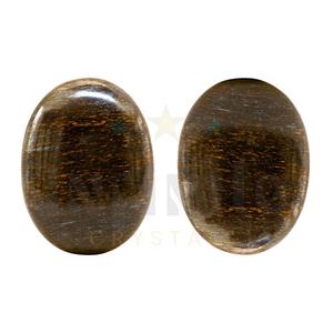 Cristal curativo marrón Natural de piedra de Palma de bronzita tallada al por mayor para protección de puesta a tierra alivio del estrés meditación Reiki - Product Image 1