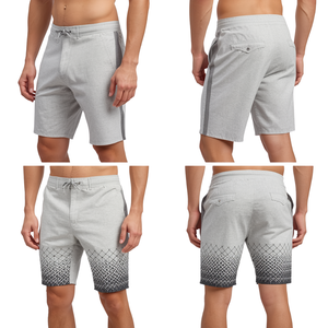 Pantalones Cortos Deportivos Premium para Hombre con Gráficos Arctic Grid y Estilo Atlético Contemporáneo - Product Image 4