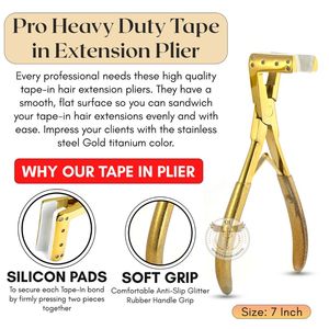 Stainless Steel Tape-In Hair Extension Press Plier | Professional Hair Extension Tool | QORVEX INSTRUMENTS <b>Model</b> QI-0-136 - Product Image 5