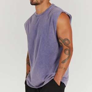 Custom Made Men's Tank Top Breathable Premium Quality Knitted Perfect Fit Including Plus Size <b>Drop</b> Shoulder Design Print for - Product Image 4