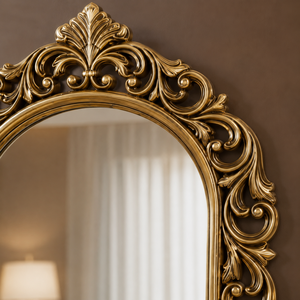 Antique <b>Gold</b> Arched Wall <b>Mirror</b> Ornate Baroque Frame Luxury Decorative <b>Mirror</b> for Living Room Hotel Salon Home Decor - Product Image 3