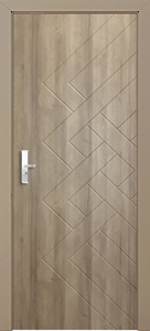 Puerta de armario MDF PVC más vendida del fabricante de Vietnam, nuevo diseño de plástico moderno para el dormitorio exterior del hotel, apartamento de empuje - Product Image 2