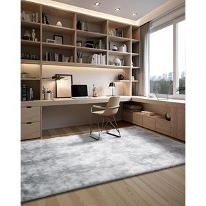 Tapis d'intérieur moderne 6 x 9 pieds, tapis moelleux et pelucheux pour salon, chambre à coucher, décoration esthétique de la maison - Product Image 5