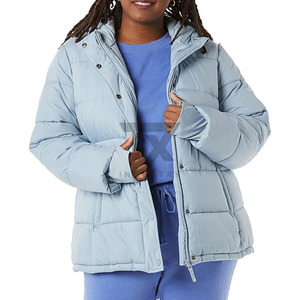 CUSTOMIZED Women's Quilted Diamond Puffer Jacket Winter Coat Long Sleeve Button Down Outerwear with Pockets - Product Image 3