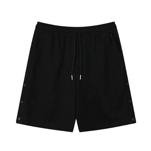 Shorts Bermuda pour hommes avec logo personnalisé, 100% polyester, solides, en gros, décontractés, avec cordon de serrage, pour la salle de sport, la course à pied - Product Image 6