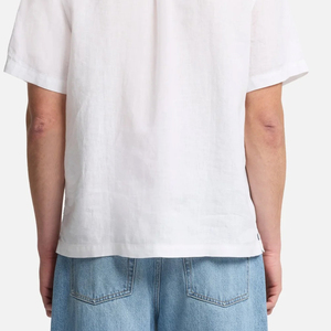 Camiseta de Lino para Hombre, Estilo Urbano Casual, con Cuello Camisero y Manga Corta, Diseño con Logotipo, Servicio OEM para Uso Diario Informal - Product Image 6