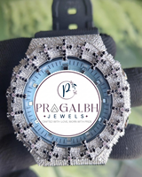 Pragalbh Jewels Iced Out Luxus-Diamantuhr Micro Pave Diamanten Edelstahl Luxus Hip-Hop Armbanduhr für Herren