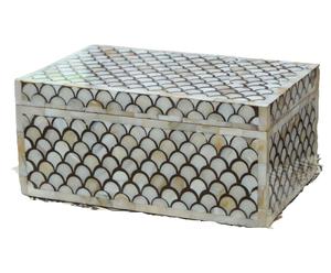 Elegant Design Mother of Pearl Jewellery <b>Box</b> Luxury Resin MOP Decorative Storage <b>Box</b> MOP Inlay <b>Box</b> at very good factory price - Product Image 1