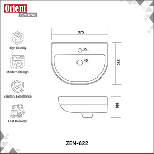 Oferta Increíble en Lavabos de Cerámica de Alta Calidad para Uso en Hogares, Hoteles y Villas, Lavamanos Colgantes de Pared de la India - Product Image 3