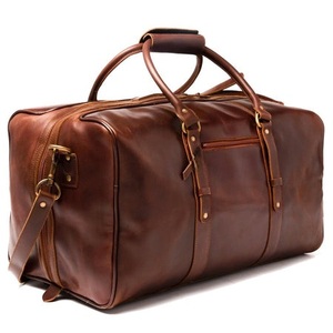Unisex High Quality Customize Leather Duffle <b>Bag</b> Large Capacity Shoe Compartment With Customize Logo and Customize Storage Space - Product Image 3