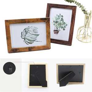 Handcrafted Natural Grain Wooden Photo <b>Frame</b> Rectangular Tabletop Wall Hanging <b>Picture</b> Holder Bulk Wholesale - Product Image 3