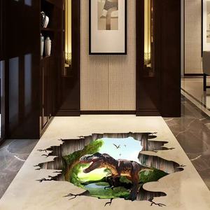 Pegatinas 3D <span class=keywords><strong>de</strong></span> PVC para Piso con Diseño <span class=keywords><strong>de</strong></span> Delfines del Mundo Submarino, Personalizadas para Centros Comerciales, Arte Mural, Gráficos para Piso 3D - Product Image 1
