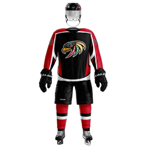 Uniformes de Hockey sobre Hielo para Hombre de Alta Calidad, 100% Poliéster Transpirable, Nombre del Equipo Personalizado, Selección Premium - Product Image 4