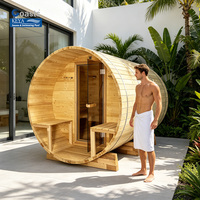 Sauna Exterior de Diseño Arquitectónico con Porche y Vista Panorámica, Certificación ETL, Conexión WiFi, Resort en Francia