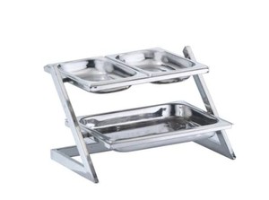 ชั้นวางสลัดสแตนเลส 2 ชั้นสำหรับบุฟเฟ่ต์ - Product Image 4