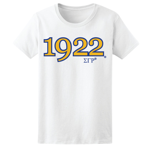 Camiseta Bordada Personalizada con el Año de Fundación 1922 de Sigma Gamma Rho, Camiseta de la Hermandad Griega, Ropa Casual de Calle de Algodón, Ropa Universitaria - Product Image 1
