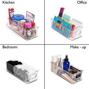 Kitchen Storage <b>Containers</b> <b>Plastic</b> Boxes, Fridge Organizer Bins for Food & Home Storage BPA- FREE - Product Image 2
