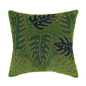 Collection de housses de coussin brodées de perles artistiques, housses de coussin décoratives faites à la main, style élégant - Product Image 6