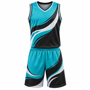 Shorts de basket-ball en jersey, dernier design, uniforme de basket-ball, fabrication directe, vente directe, OEM, nom de l'équipe, logo, uniforme de basket-ball - Product Image 1