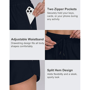 Pantalones Cortos Deportivos Azul Rey Resistentes para Hombre con Bolsillo Funcional con Cierre para Teléfono, Ropa Deportiva de Alto Rendimiento OEM - Product Image 4