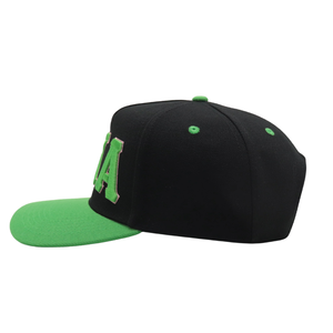 Gorra Snapback con Letras AKA, Color Negro y Verde, Bordada, Ajustable, Visera Plana, Unisex, Estilo Urbano - Product Image 5