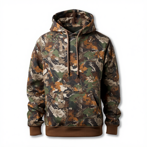 Duck Camouflage Winter Hoodie Hunting Style Polyester/Nylon Fleece Pullover Sweatshirt with Embroidered OEM ODM Customization - Product Image 4