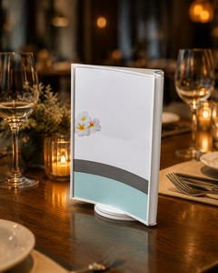 Modern Customized for Pre-Assembled A4/A5/A6 3-Sided <b>Rotating</b> Sign Holder Revolving Base Corner <b>Shelf</b> Menu Holder - Product Image 6