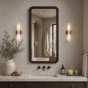 Solid Wood Decorative <b>Wall</b> <b>Mirror</b> <b>Rectangular</b> Frame for Bedroom Living Room Hallway Entryway Home Interior Modern Decor - Product Image 5