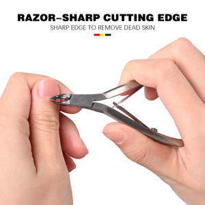 Customize Stainless Steel Curved 6mm Cuticle Nipper Frosted Handle Comfortable Nail Clipper High Quality Manicure Tools Wide Jaw - Product Image 4