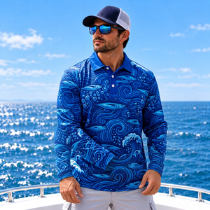 Polo de pêche léger 160 GSM pour hommes, vente en gros pour les magasins d'articles de sport - Product Image 1