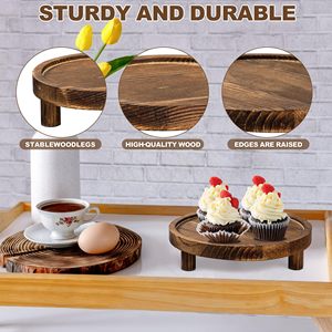 Ensemble de supports décoratifs en bois massif pour buffet, présentoirs en bois pour aliments, boîtes pour mariage, réceptions, traiteur, hôtel, vente en gros - Product Image 4