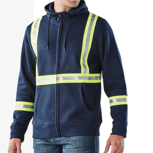Sweat à capuche de travail haute visibilité unisexe en polyester indéchirable, design de sécurité, style distinctif, pour homme - Product Image 4