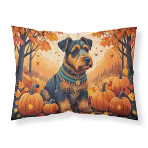 Airedale Terrier Fall Artwork Taie d'oreiller décorative légère et super douce facile d'entretien Taille standard - Product Image 1