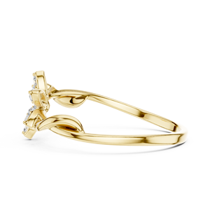 Anillo de oro macizo de 14k para mujer con diamante de corte redondo minimalista en forma de estrella, ideal para regalo, compromiso, aniversario, boda. - Product Image 2