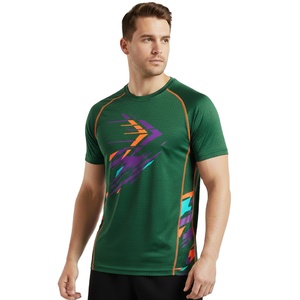 Camisetas deportivas para hombre, cuello redondo, tela ligera y transpirable, ideal para correr, gimnasio o deportes, proveedor de marca privada OEM. - Product Image 1