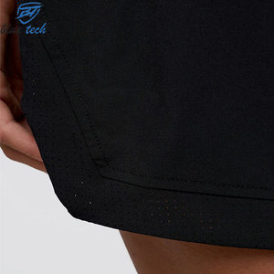 Custom Logo Print Ladies Yoga Shorts High Waisted Tummy Control Gym Workout Running Fitness Shorts Soft Stretch Sportswear - Product Image 6