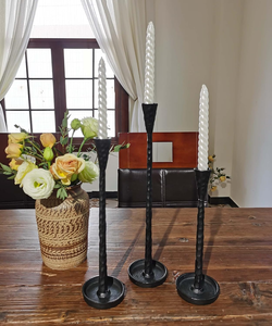 Candelabros de Hierro - Portavelas de Hierro - Portavelas Negro Hecho a Mano, Duradero y Portátil para Navidad, Pascua y el Hogar - Product Image 3