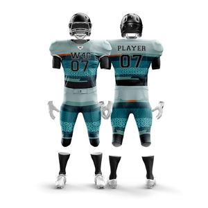 Ensemble d'uniformes de football américain personnalisés pour adultes, jeunes et hommes, respirants, avec logo personnalisé sur le devant, maillots cousus de haute qualité et premium - Product Image 1