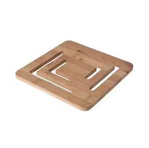 Slatted Wood Trivet Hot <b>Pad</b> <b>Heat</b> Resistant Pot Holder Non Slip Kitchen Countertop Mat Dining Table Protector - Product Image 4