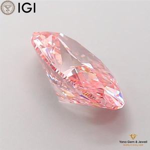 เพชรคุณภาพเยี่ยม ผลิตด้วยวิธี CVD สีชมพูสดใส ระดับความสะอาด VS2 ทรงรี น้ำหนัก 4.00 กะรัต พร้อมใบรับรอง IGI สำหรับจี้หรู - Product Image 6