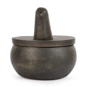 Black Aluminum Natural Stone Mortar and Pestle Manual <b>Herb</b> & Spice <b>Grinder</b> with Cover Durable Stain Resistant <b>for</b> Kitchen Use - Product Image 4