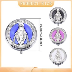 Boîte de 2 chapelets en métal avec médaille miraculeuse - Vente en gros - Articles dévotionnels catholiques - Product Image 3