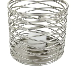 Porte-bougie en métal fait main de luxe pour une décoration intérieure contemporaine haut de gamme, porte-bougie décoratif de Noël pour les fêtes - Product Image 4