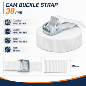 สายรัดโพลีเอสเตอร์แบบหัวเข็มขัดขนาด 38 มม. รับน้ำหนัก 450 กก. ไม่มีตะขอ สำหรับการขนส่งสินค้า งานหนัก ผู้ผลิต OEM โรงงาน - Product Image 4