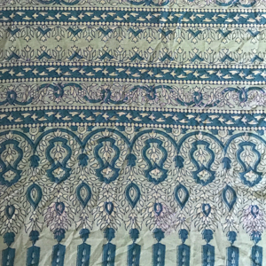 Hand Block Printed Cotton <b>Fabric</b> with Traditional Border Design | Indian Artisanal Textile Wholesale - Product Image 3