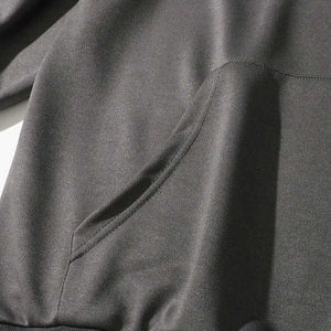 Sweat-shirt à capuche gothique pour homme, noir, en coton French Terry, coupe oversize, imprimé lettres sur le devant, avec poche, style streetwear automne - Product Image 4