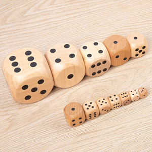 Juego de dados de madera con puntos para entretenimiento, juegos educativos de mesa, viajes, juguetes para casa de muñecas - Product Image 2