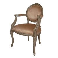 Silla de Estilo Francés, Sillones de Madera Hechos a Mano, Sillas para Sala de Estar, Reproducción de Muebles Antiguos para Hogar, Restaurante y Hotel