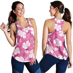 Women's Floral Pattern Tank <b>Top</b> Scoop Neck Breathable Knitted Polyester Casual Style Regular Length Digital Printed Ribbons - Product Image 1