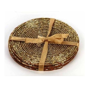 Posavasos Bordado con Cuentas de Diseño Único Personalizado, Excelente Diseño Decorativo para Mesa de Hogar, Posavasos Bordado con Cuentas para Fiestas en Casa - Product Image 1